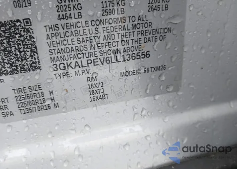 2020 GMC Terrain Fwd Slt z USA, uszkodzony, nr VIN 3GKALPEV6LL136556